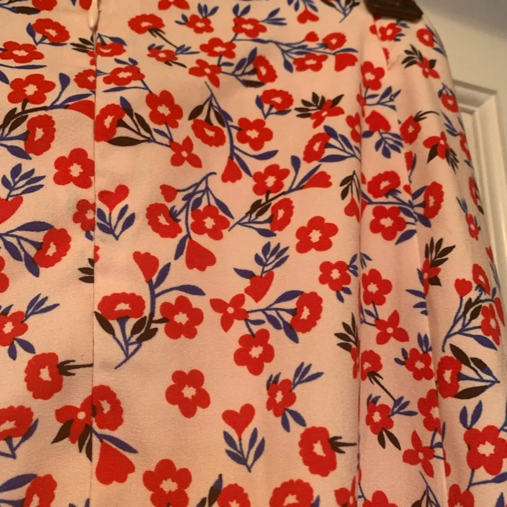 Lulu’s Floral Pink Maxi Skirt With slit Up Side - Picture 3 of 8
